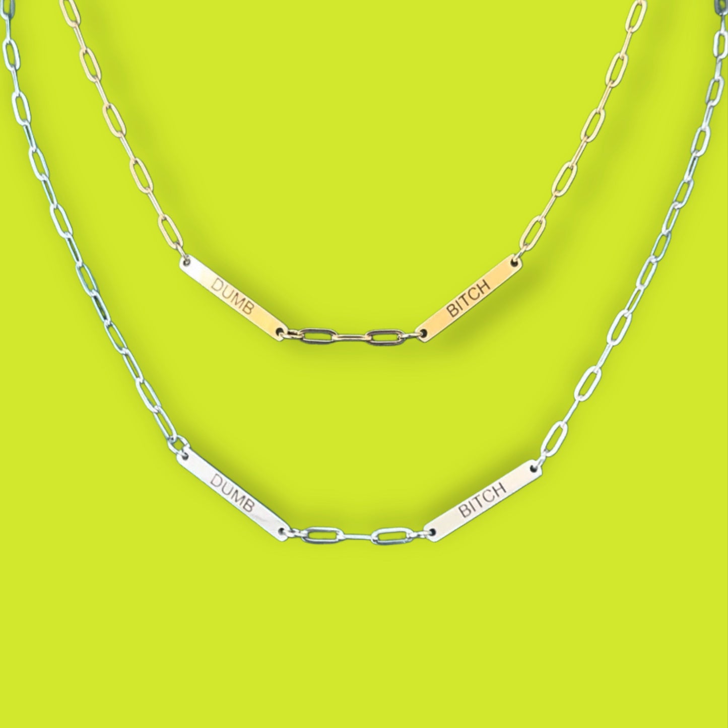 Dumb Bitch Necklace - Silver