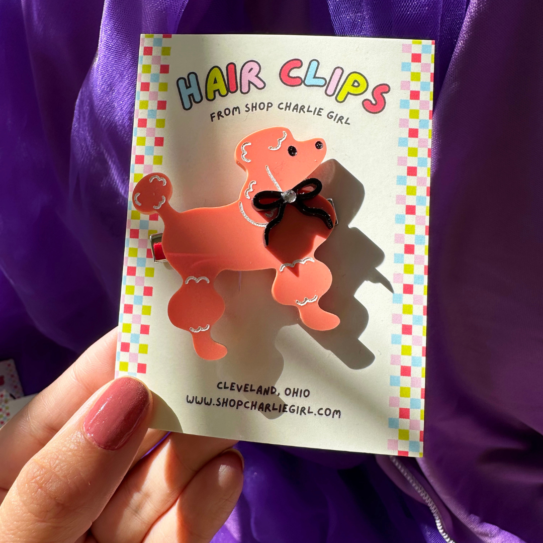 Poodle Hair Clip - Choose Color