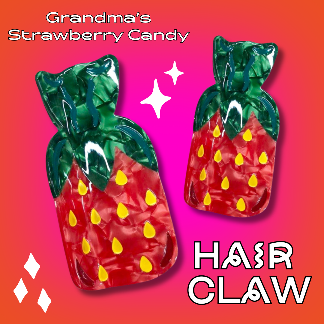 PREORDER: Strawberry Candy Hair Claw