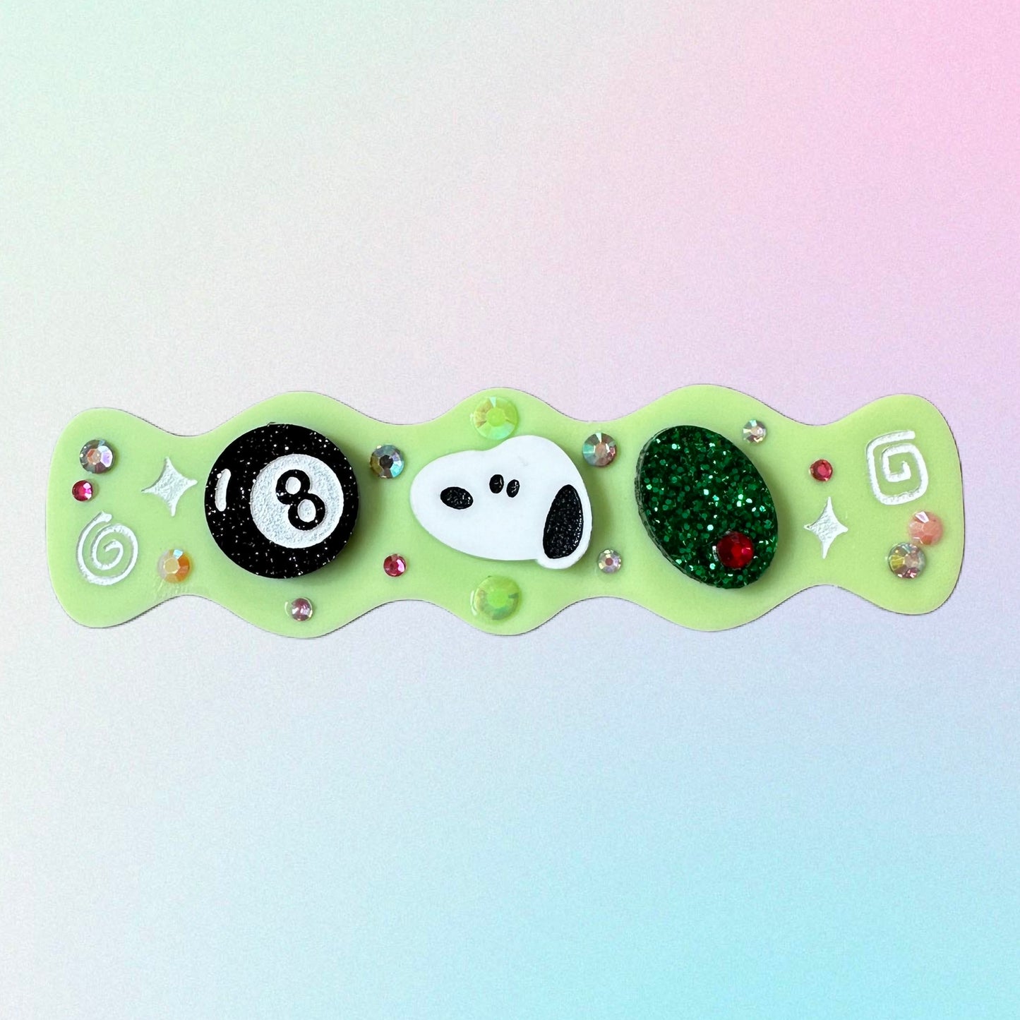 Snoopy Collage Acrylic Hair Clip - Single