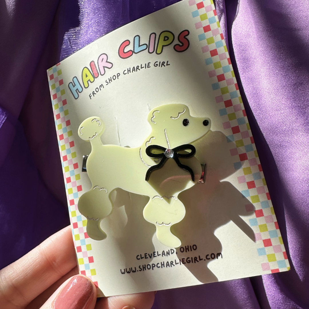 Poodle Hair Clip - Choose Color