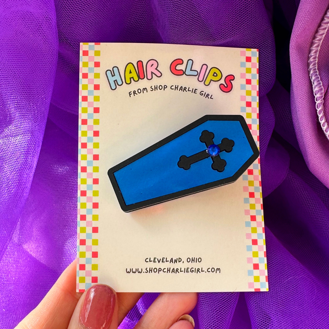 Coffin Hair Clip - Choose Color