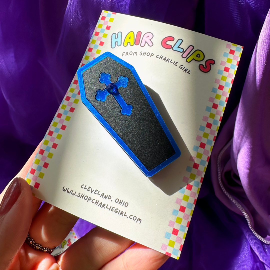 Coffin Hair Clip - Choose Color