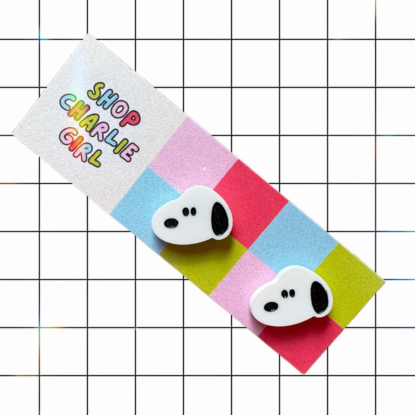 Snoopy Acrylic Stud Earrings