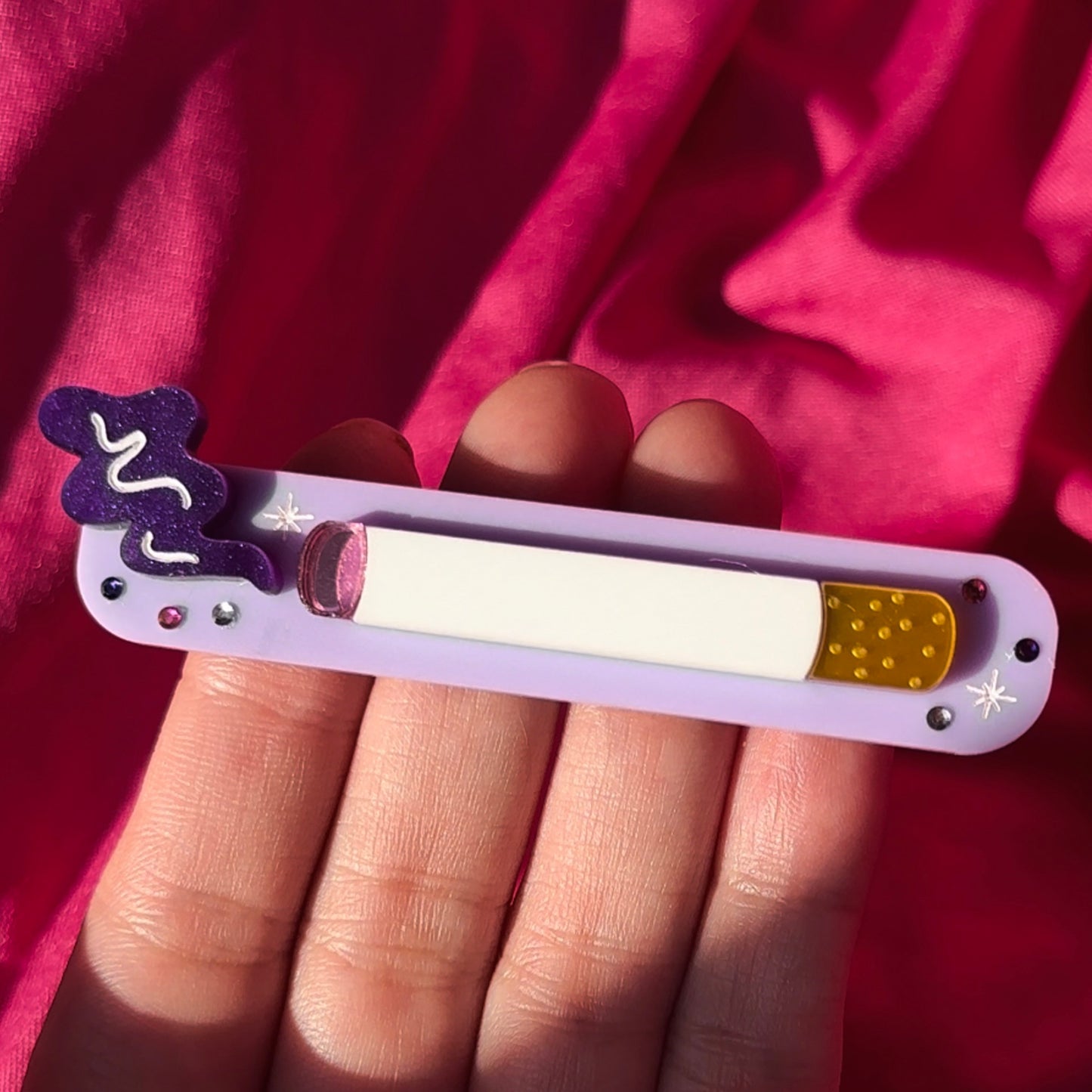 Cigarette Acrylic Hair Clip - Single