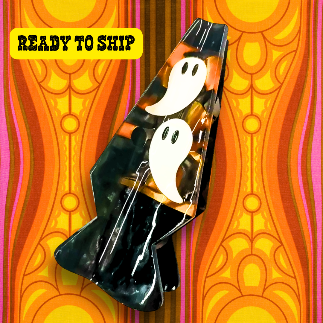 Ghost Lava Lamp Hair Claw