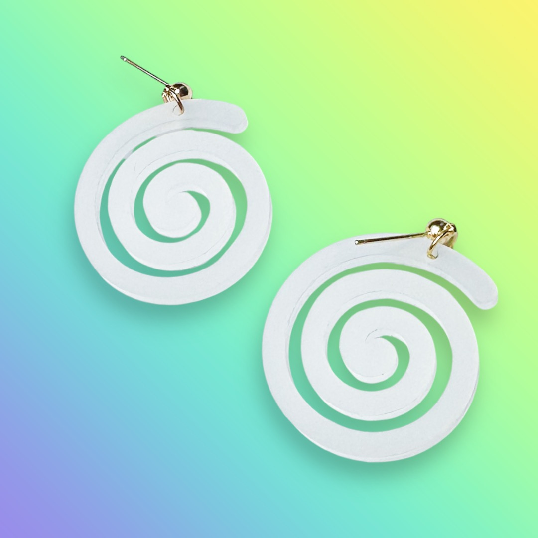 Every Day Frosted Spiral Acrylic Earrings