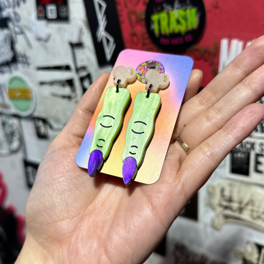 Witch Finger Acrylic Earrings