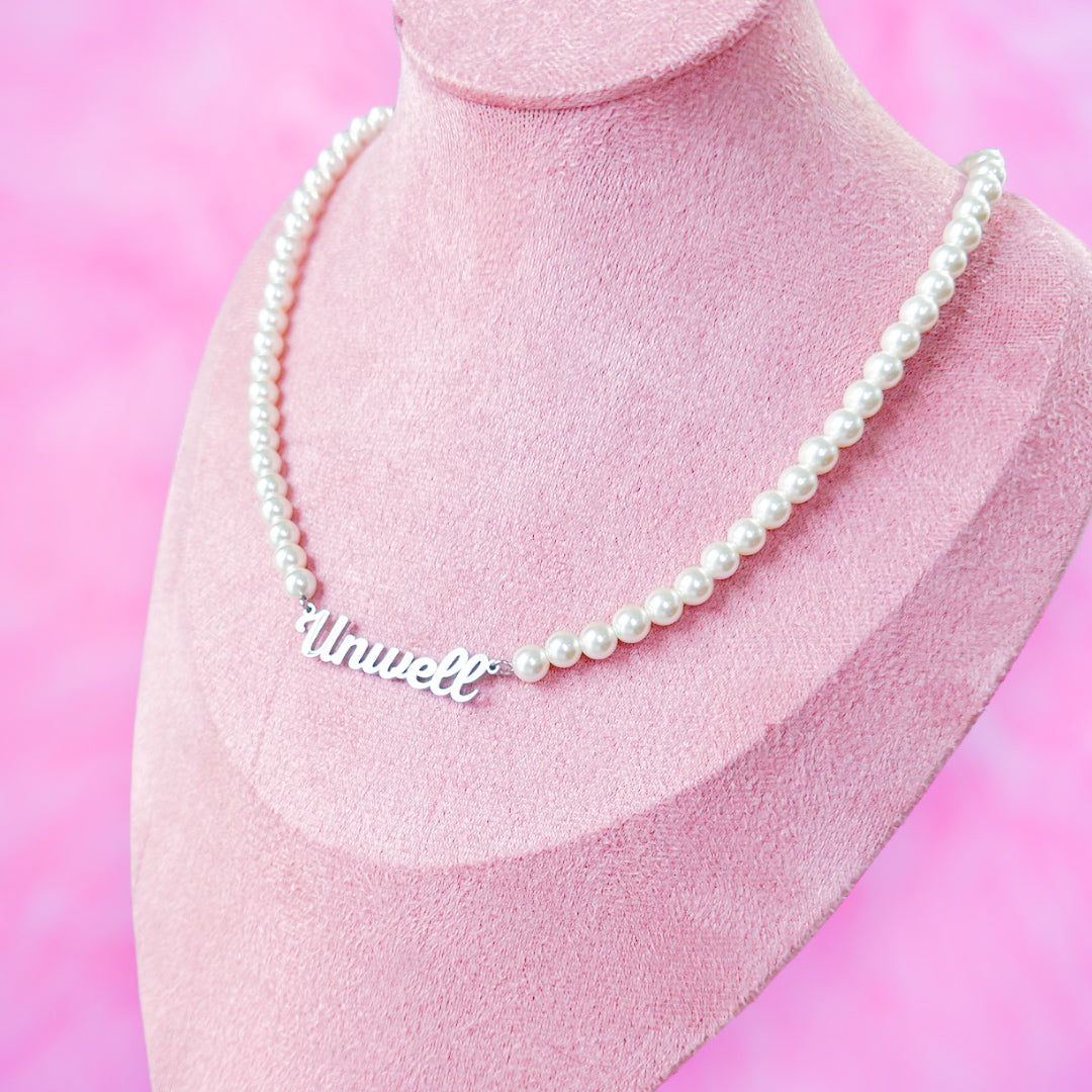 Unwell Pearl Necklace - Silver