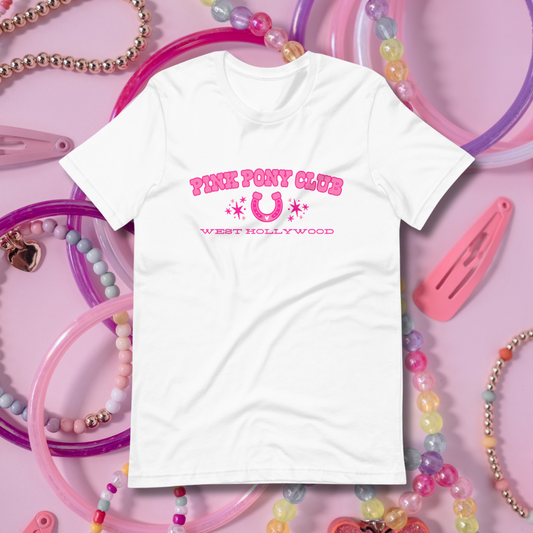 Pink Pony Club Unisex Tee - White