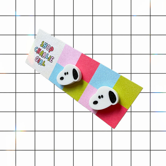 Snoopy Acrylic Stud Earrings