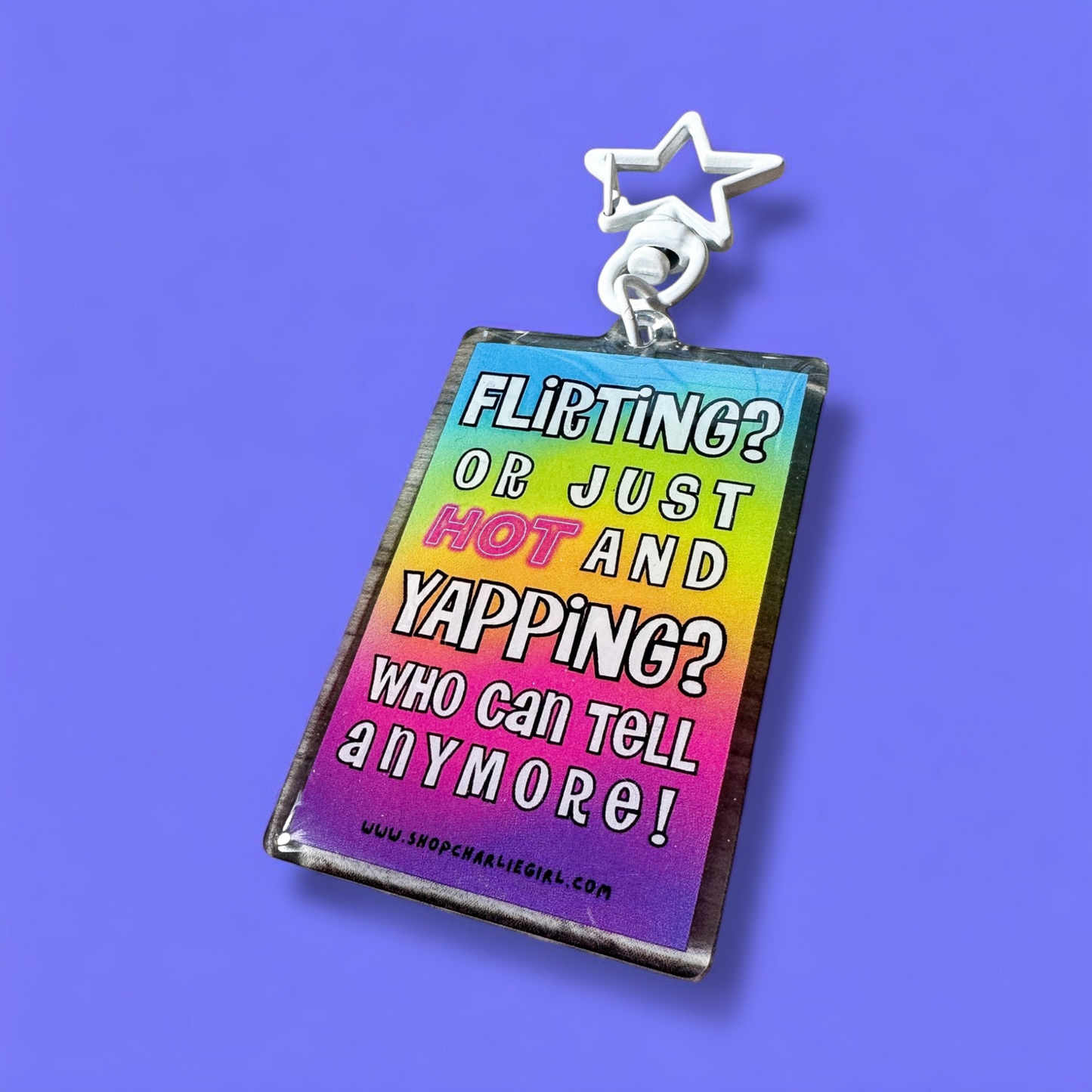 Flirting or Yapping? Y2K Keychain