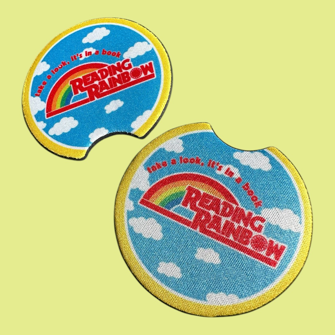 Reading Rainbow Car Coasters