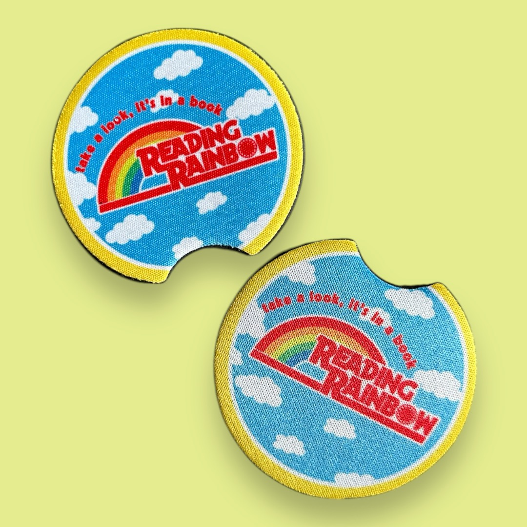 Reading Rainbow Car Coasters