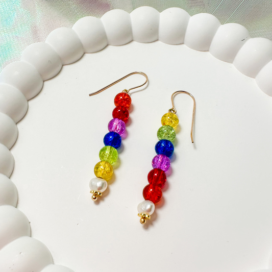 Gold Filled Pride Beaded Dangles