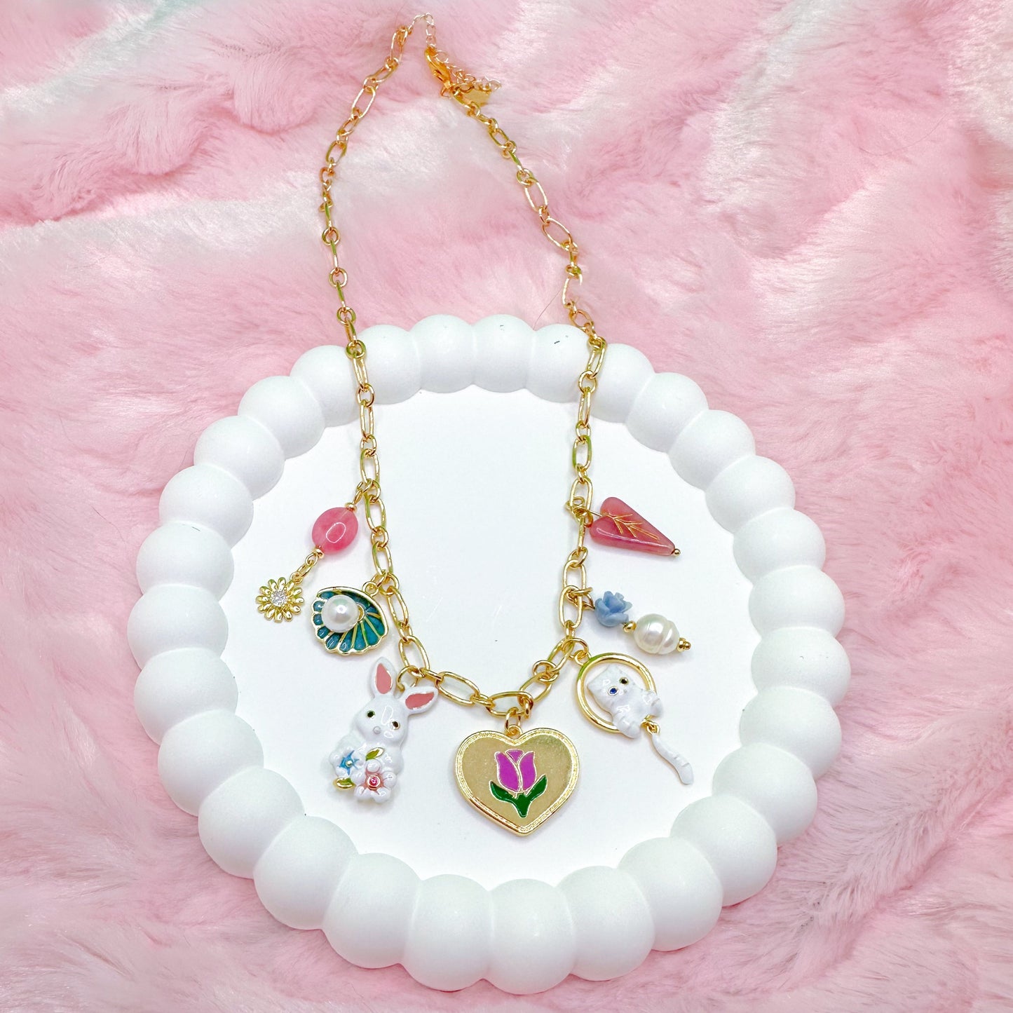 Gold Filled Little Critters Charm Necklace