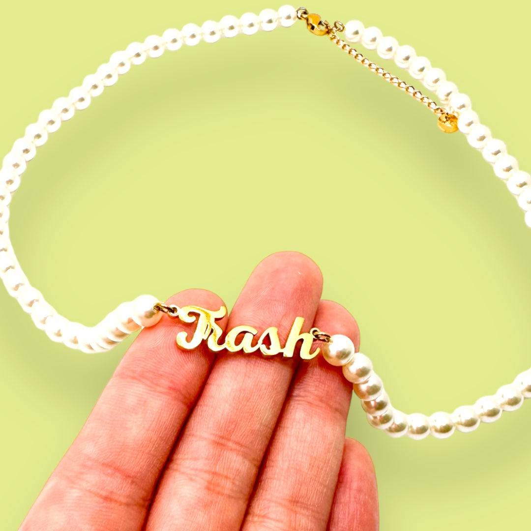 Trash Pearl Necklace - Gold