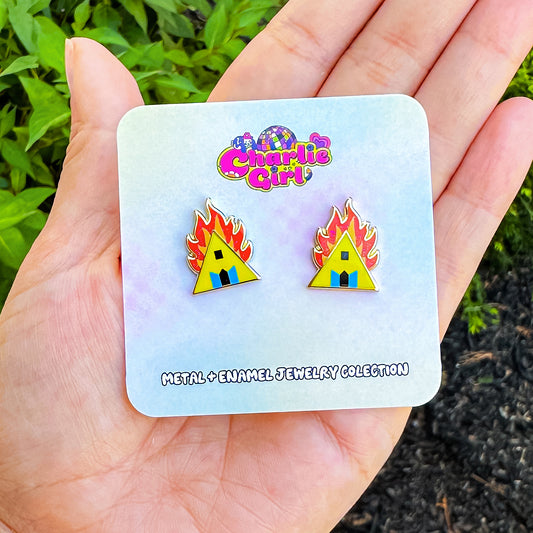 Midsommar Enamel Stud Earrings