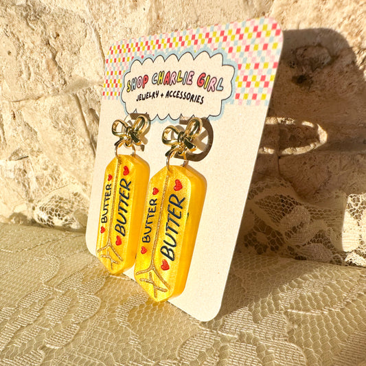 Butter Acrylic Dangle Earrings