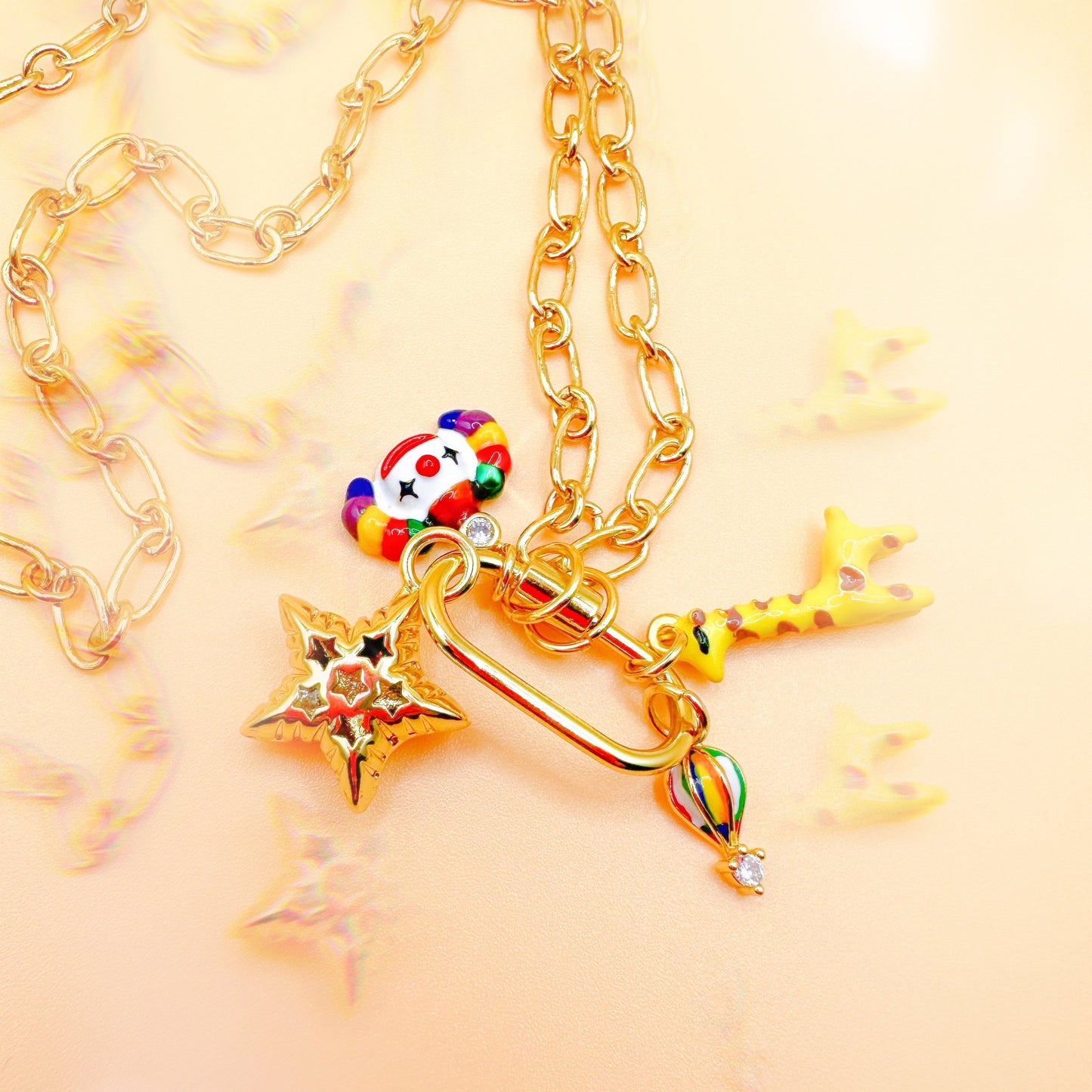 Gold Filled Clowning Around Charm Necklace