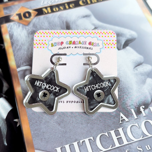 Hitchcock Hollywood Star Acrylic Earrings