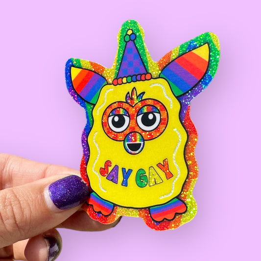 Say Gay Furby Sticker