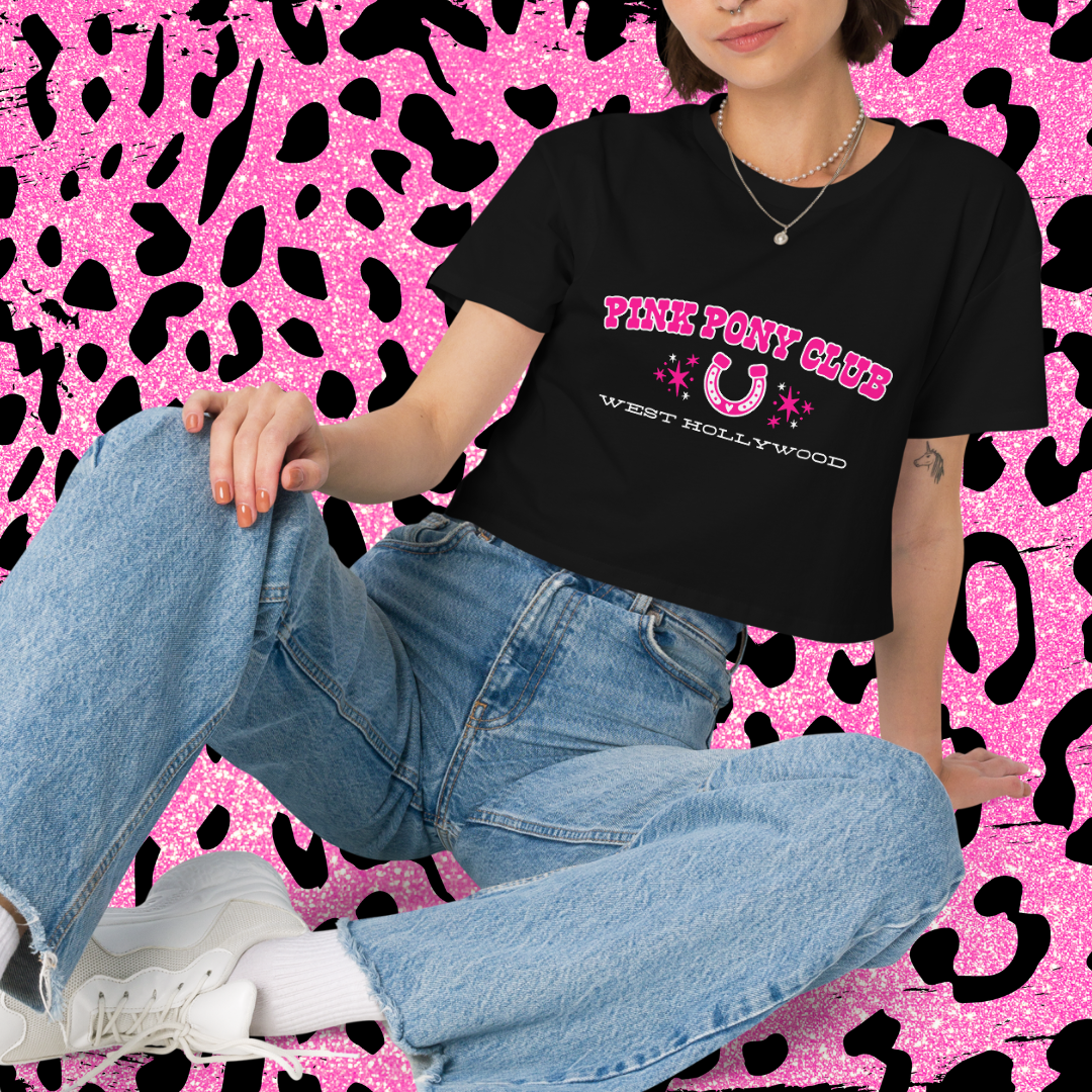 Pink Pony Club Crop Top - Black