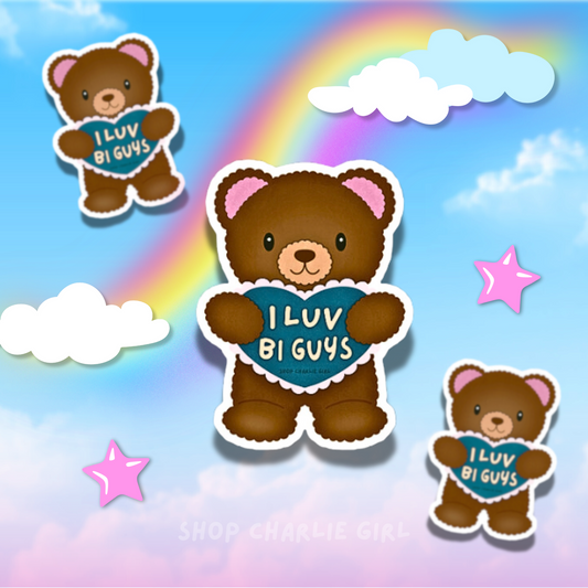 I Love Bi Guys Sticker