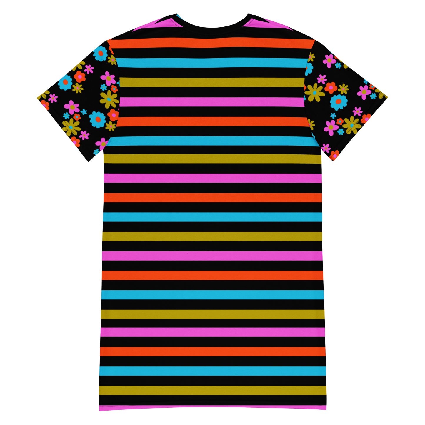 Electric Stripes Forever Tee Dress