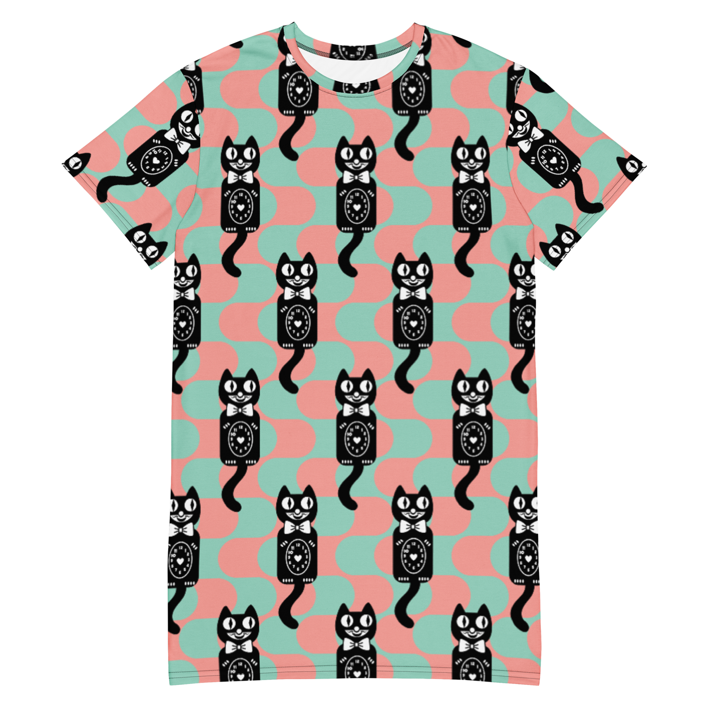 Cat Clock Shirt Dress